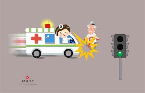 救护车可以闯红灯撞人图片