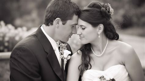 新娘穿着婚纱和新郎接吻