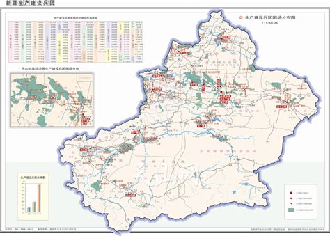 新疆建设兵团地图分布