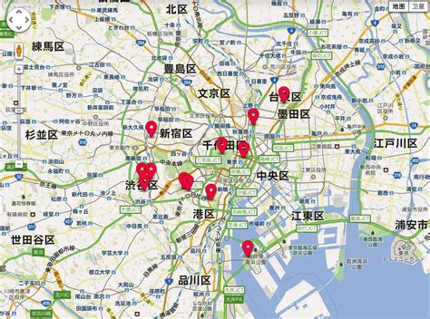 日本东京地图中文版高清可放大