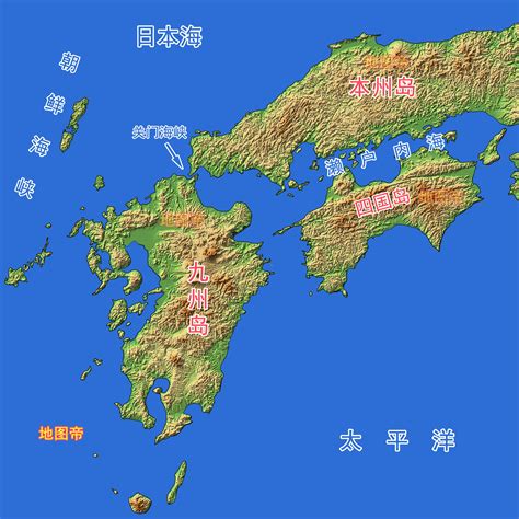 日本九州五岛地图