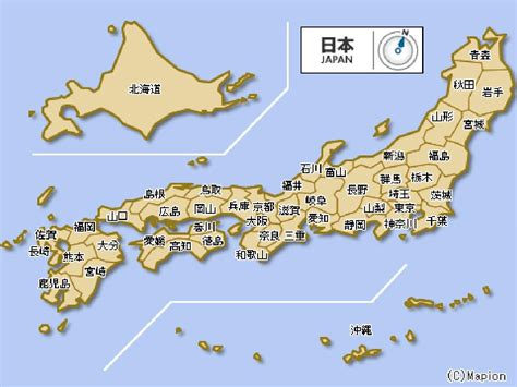 日本各个大城市的地图