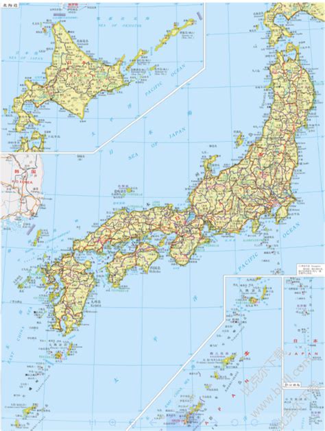 日本地图高清版大图