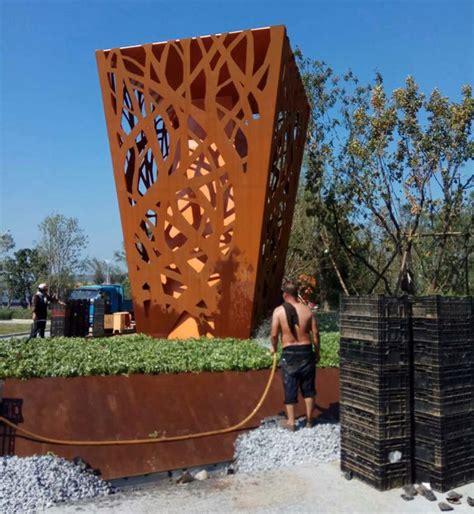 景观耐候钢雕塑设计