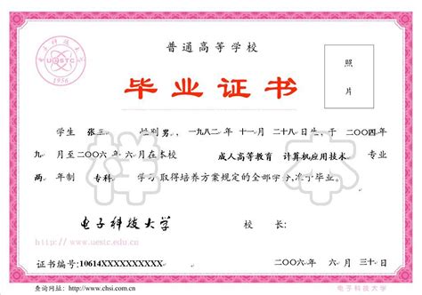 杭州电子科技大学毕业证2010年
