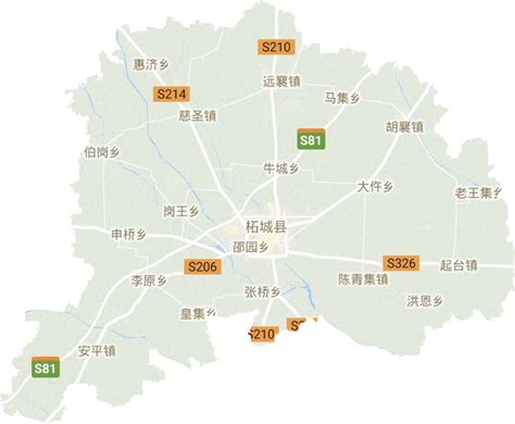 柘城乡镇区域地图