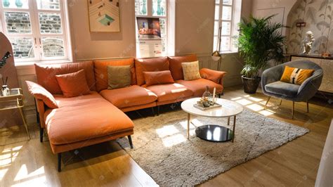 橘红色沙发搭配什么单椅