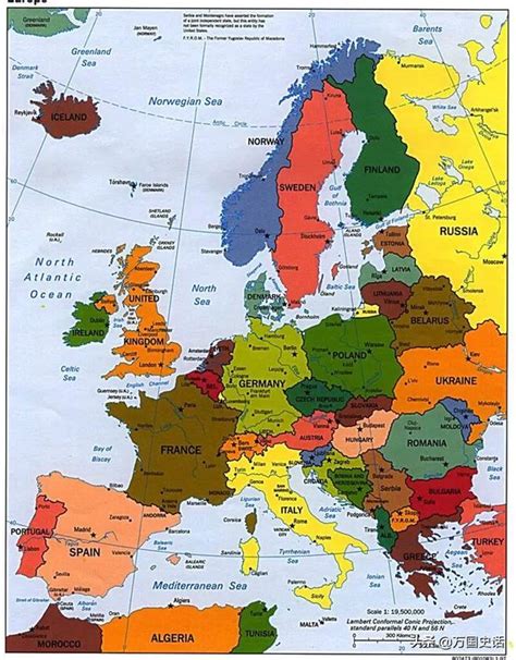 欧洲各国面积排名