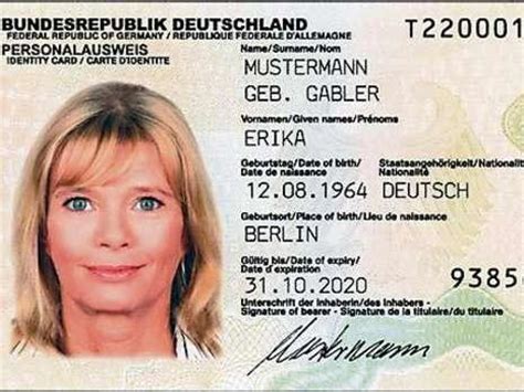 欧洲身份证图片
