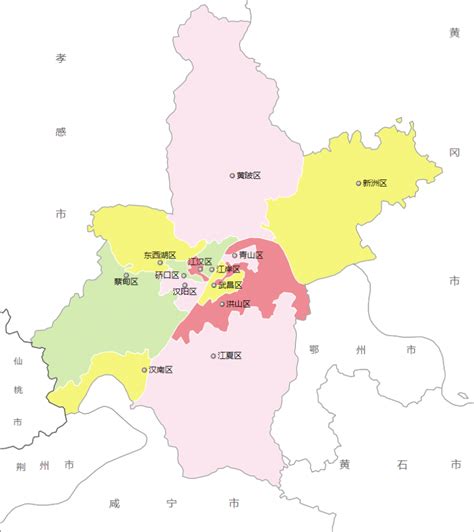 武汉市行政区划图