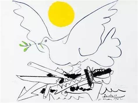 毕加索和平鸽原图