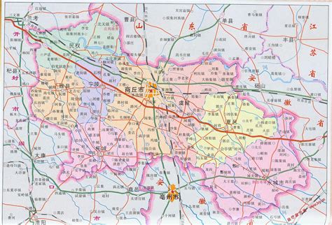 河南商丘的详细地图