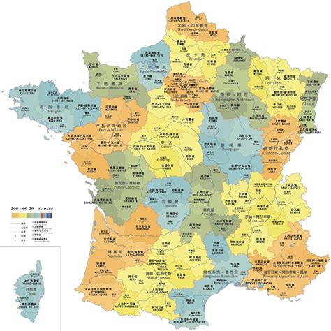 法国96个省地图