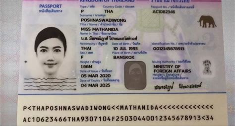 泰国护照中文模板