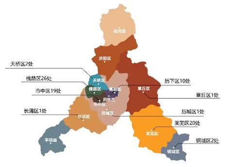 济南主城区分区详细地图