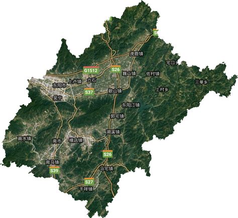 浙江省东阳市卫星地图
