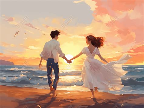 海边浪漫爱情场景