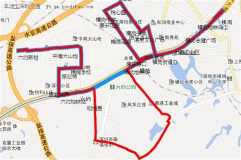 深圳j1路公交车路线图