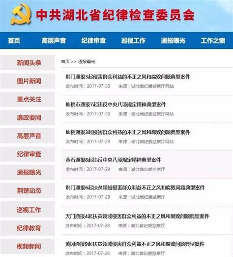 湖北省通报9名官员受查处