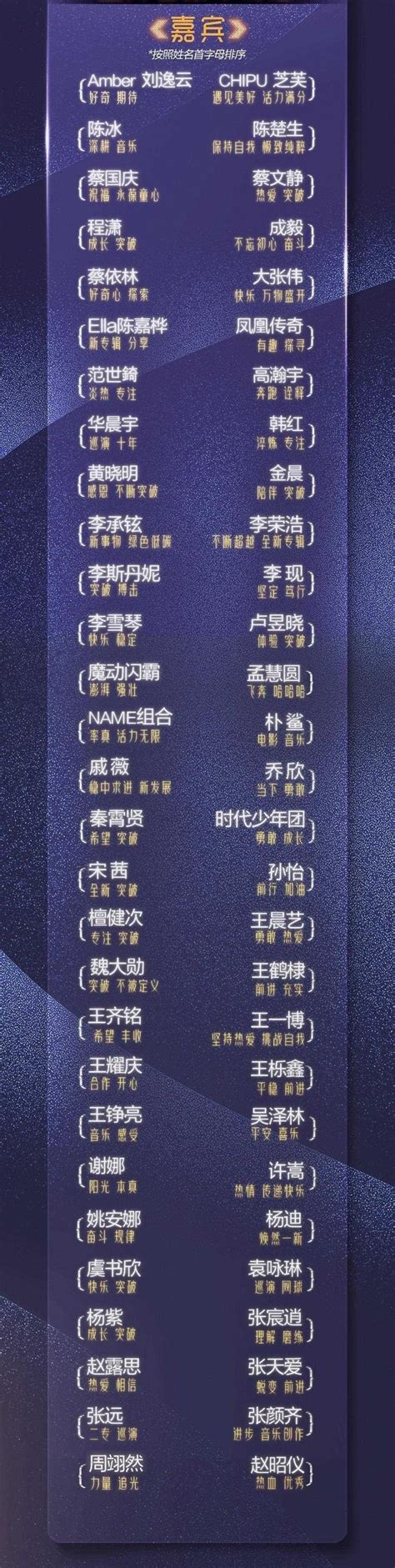 湖南卫视跨年演唱会节目清单