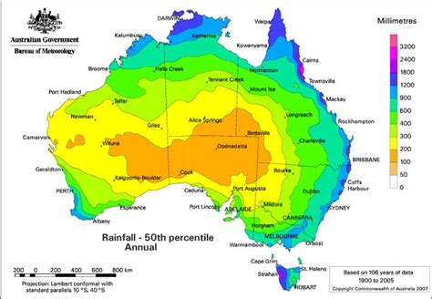 澳大利亚雨水图