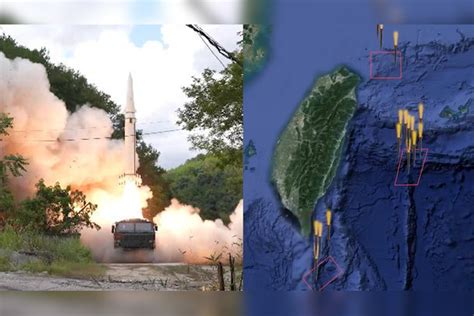 火箭军导弹穿越台湾岛