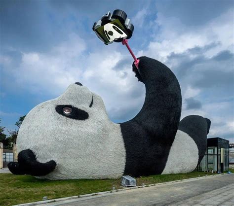 熊猫雕塑艺术品