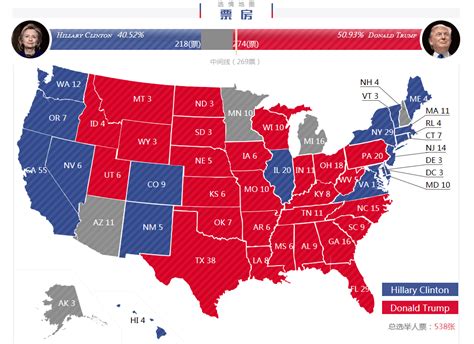 特朗普2016大选获得支持的州