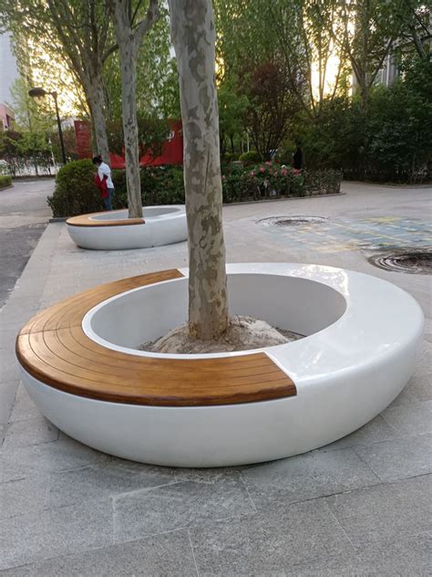 玻璃钢树池坐凳雕塑定制