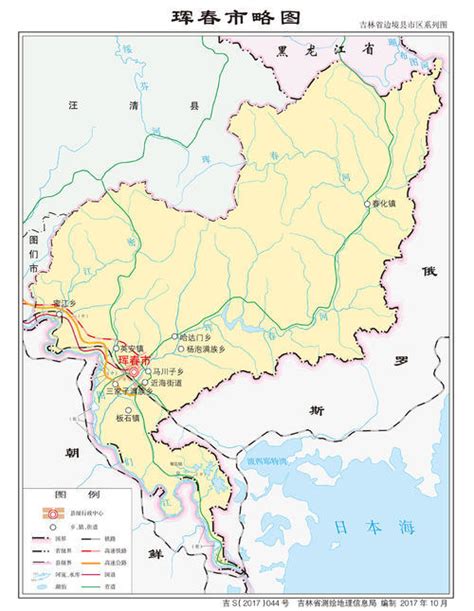 珲春市地图高清版大图