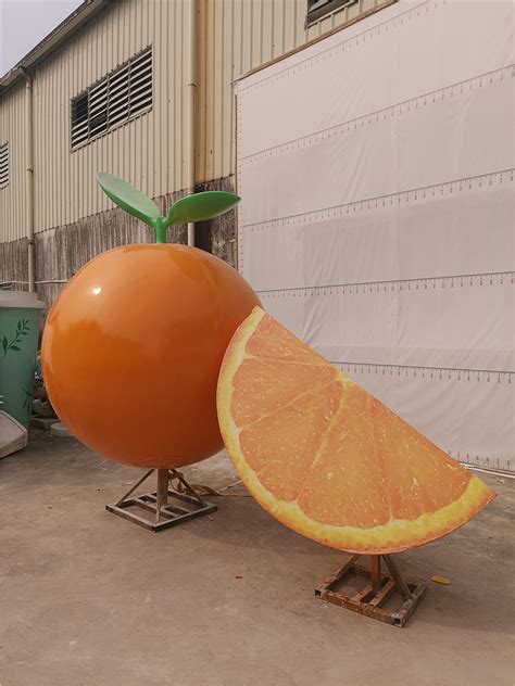 甘肃玻璃钢橘子雕塑定做