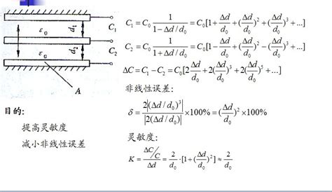 电容传感器计算公式