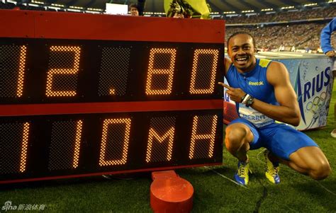 男子110米栏最新世界纪录保持者
