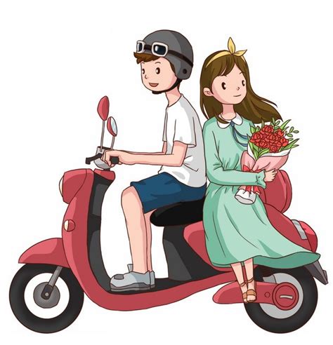 男生骑车带女友