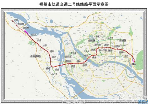 福州地铁二号线完整延伸线路图