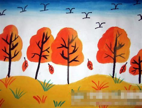 秋天的画幼儿园