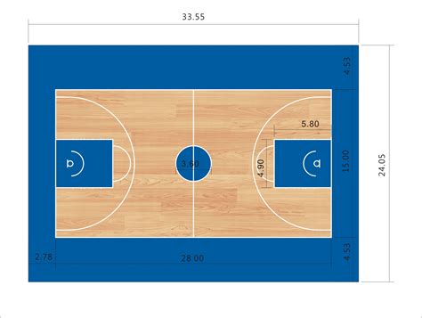 篮球场地标准尺寸画法