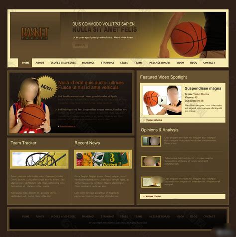 篮球网站设计素材