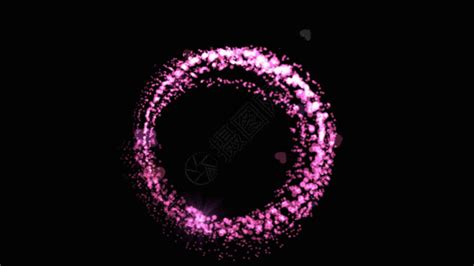粉色圆形旋转发光素材
