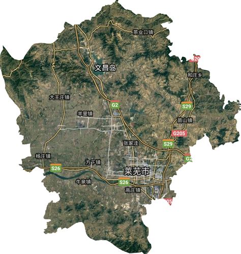 莱芜市区域划分地图