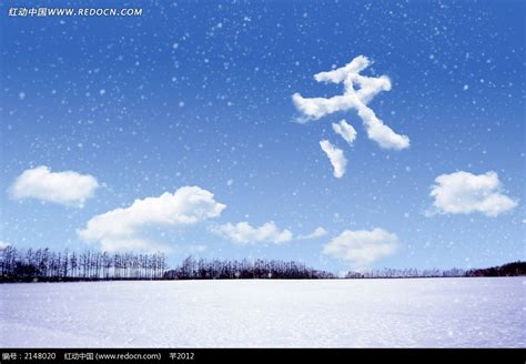 蓝天白云雪花飘的微信图片