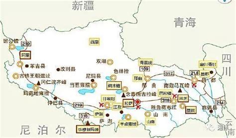 西藏景区地图