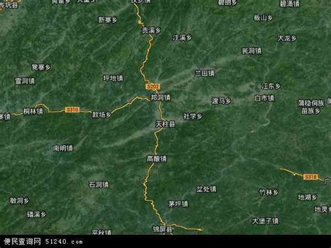 贵州天柱县卫星地图