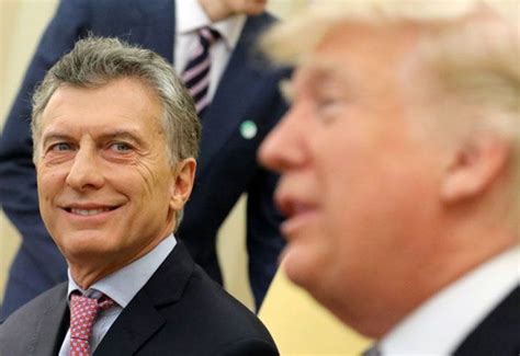 阿根廷总统与特朗普的照片