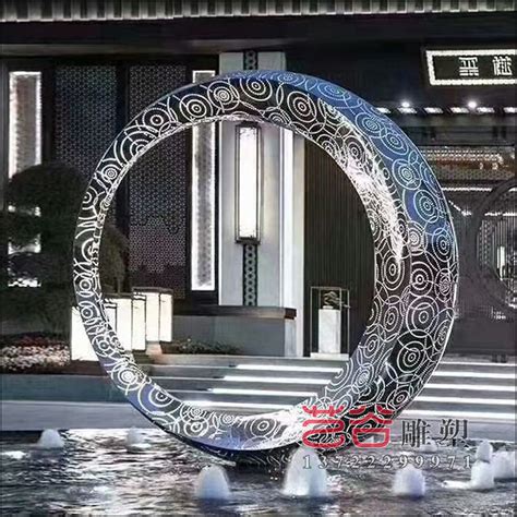 陕西不锈钢镂空房地产水景雕塑