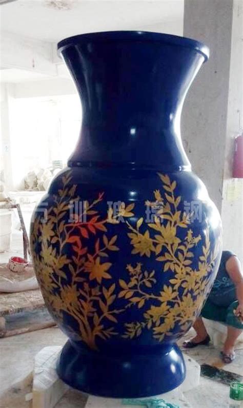 陕西玻璃钢彩绘花瓶