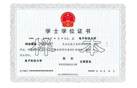 陕西省电子科技大学学位证