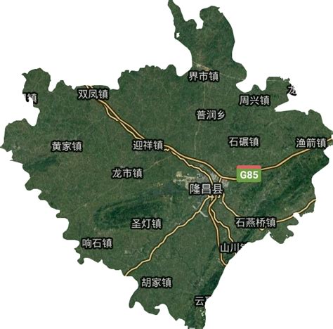 隆昌最新卫星地图