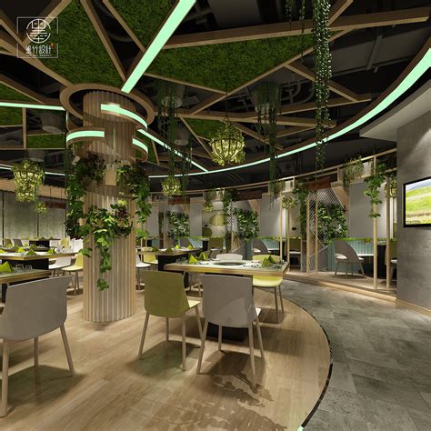 餐馆设计装修风格绿植