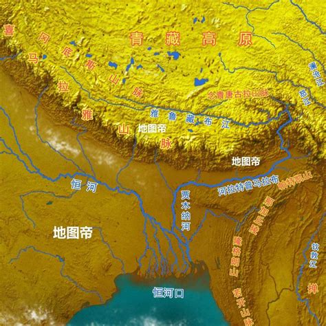 3d雅鲁藏布江流经地图